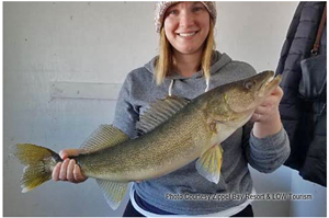 image of woman with big walleye