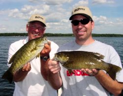 Smallmouth Bass Double, Jeff & Jeff