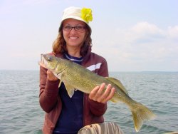 Anna Nosal with a great Winnie Walleye