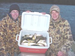  image of anglers with cooler full of walleyes